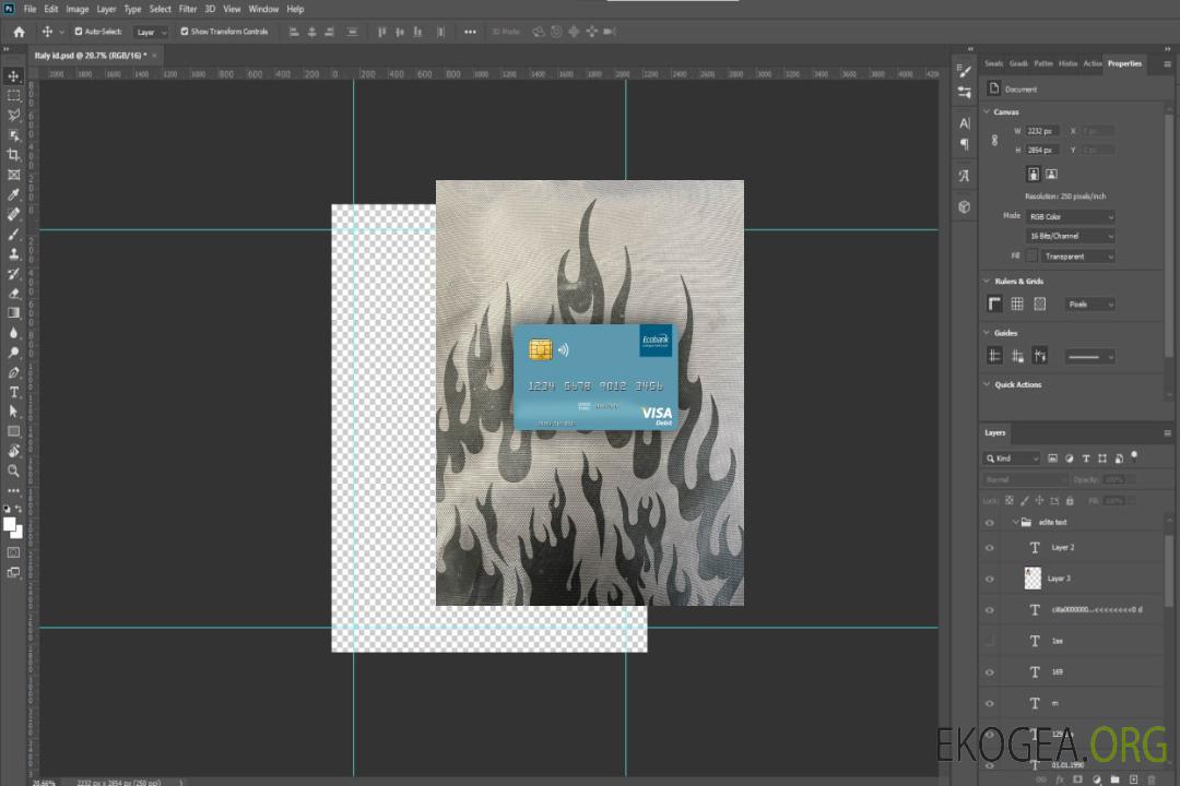 Photolook de la carte de débit visa Ecobank du Togo avant template Photolook de la carte de débit visa Ecobank du Togo avant template